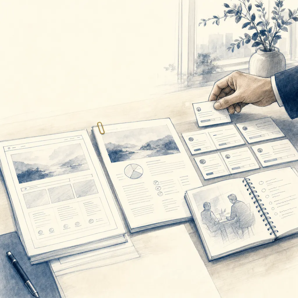 Hand-drawn illustration of financial diligence and portfolio operating support