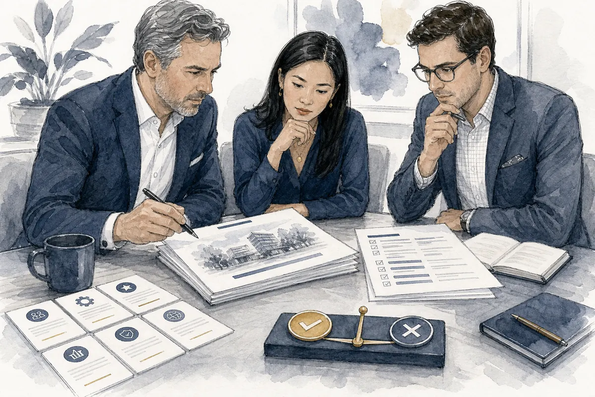 Hand-drawn SilverShore illustration for defining acquisition fit