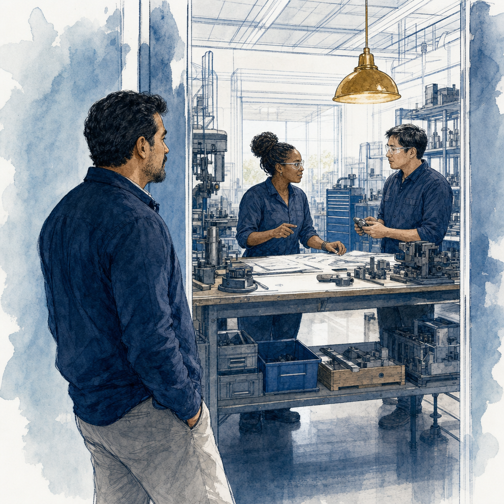 Hand-drawn operating system transferring customer, delivery, and reporting responsibilities beyond the owner