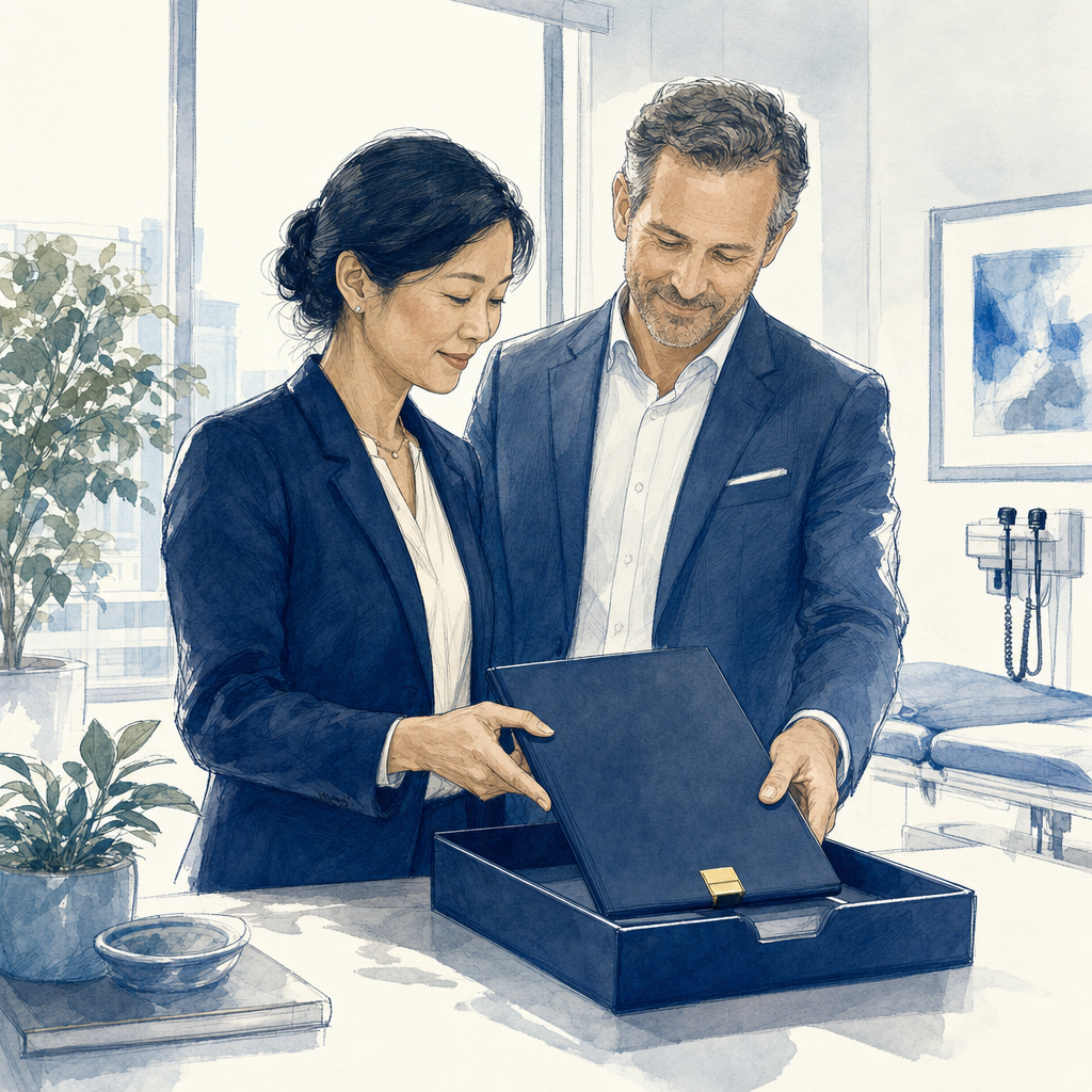 Hand-drawn post-LOI workflow with exclusivity, diligence, purchase agreement, and closing steps